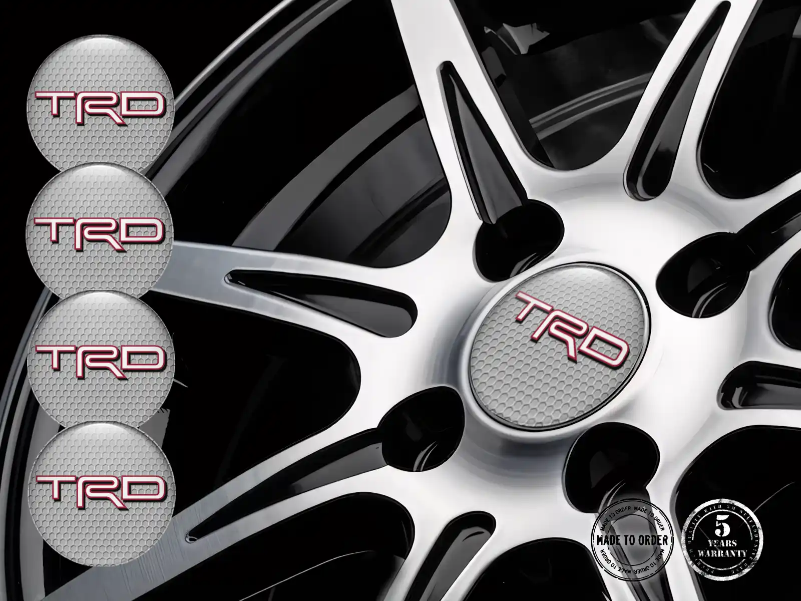 Toyota TRD Pegatinas Silicona Etiqueta Cascada Gravitacional Max
